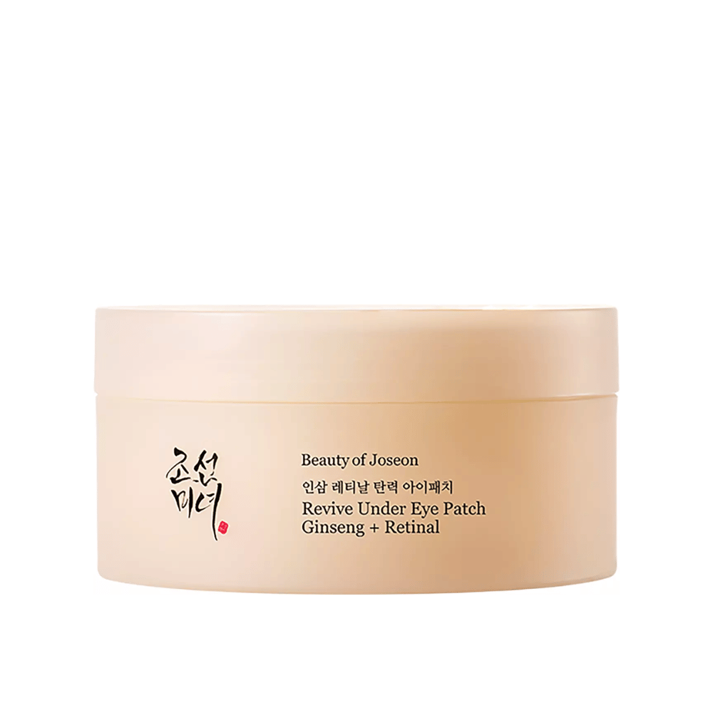 Beauty of Joseon Revive Under Eye Patch Ginseng + Retinal i krukke, koreanske øyenlapper som hjelper til med å redusere fine linjer, mørke ringer og tørrhet rundt øynene.