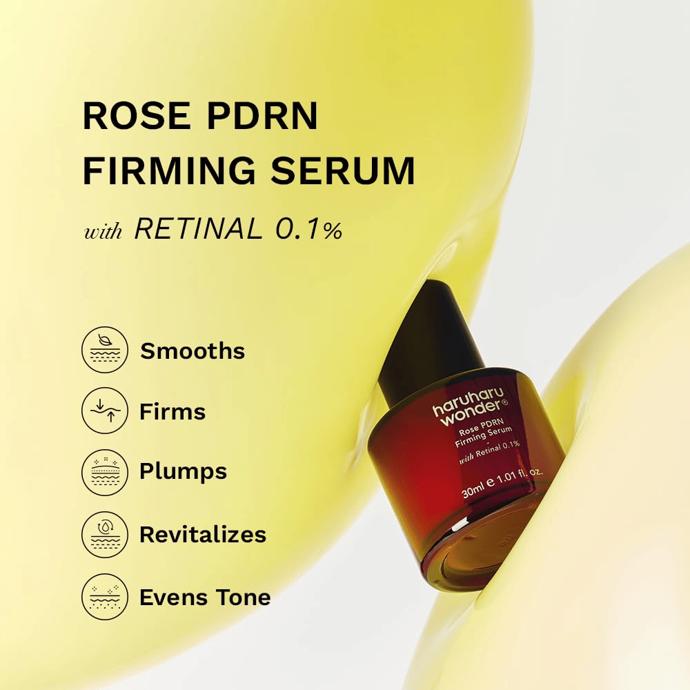 Haruharu Wonder Rose PDRN Firming Serum – utjevnende og oppstrammende serum med retinal 0,1 %