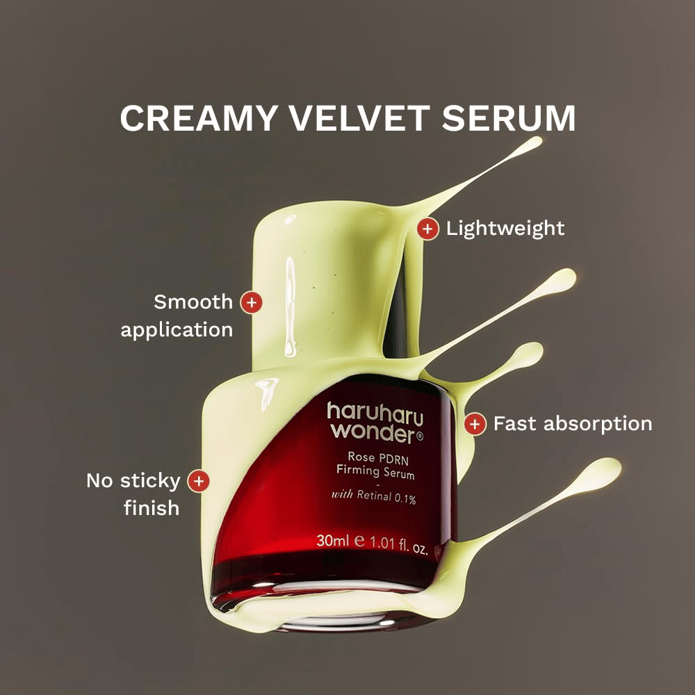 Haruharu Wonder Rose PDRN Firming Serum – lett kremet serum med rask absorpsjon og ikke-klebrig finish