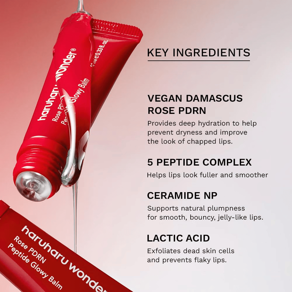 Haruharu Wonder Rose PDRN Peptide Glowy Balm med vegansk Rose PDRN, peptider, ceramid NP og melkesyre