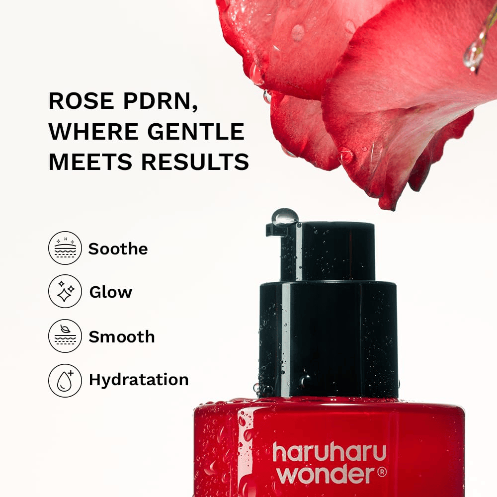 Haruharu Wonder Rose PDRN Soothing Serum – fuktighetsgivende serum for glød, mykere hud og beroligende effekt