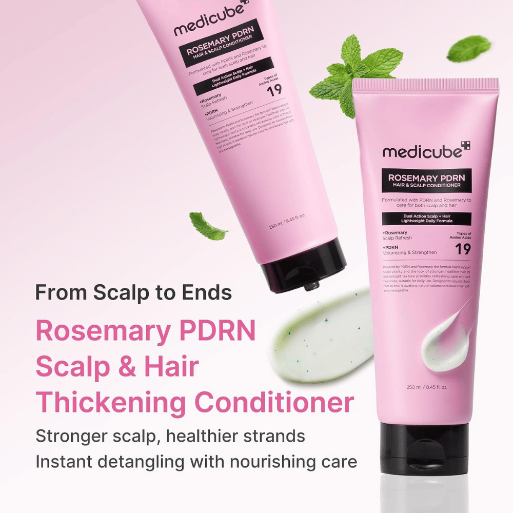 Medicube Rosemary PDRN Hair & Scalp Conditioner 250 ml med rosmarin, PDRN og aminosyrer for sterkere og sunnere hår