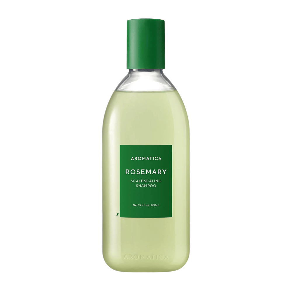 AROMATICA Rosemary Scalp Scaling Shampoo 400 ml – vegansk sjampo med rosmarin og salisylsyre som rengjør hodebunnen, fjerner belegg og styrker håret.