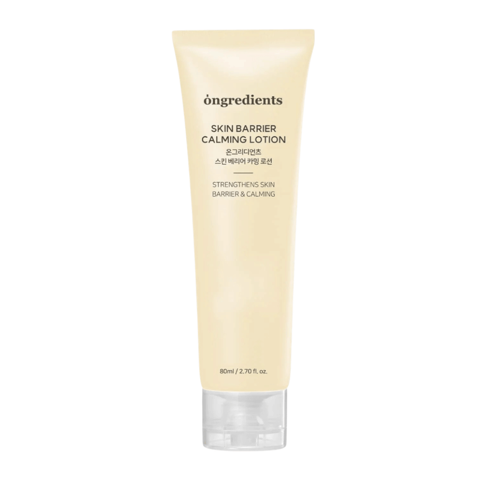 Ongredients Skin Barrier Calming Lotion 80 ml lett ansiktskrem som forbedrer hudens beskyttelse, fukter og gir myk, balansert hud.