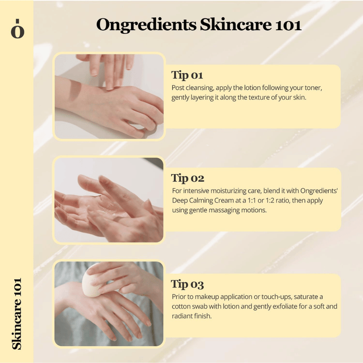 Ongredients Skin Barrier Calming Lotion ansiktslotion som styrker hudbarrieren, fukter huden og beroliger sensitiv hud.