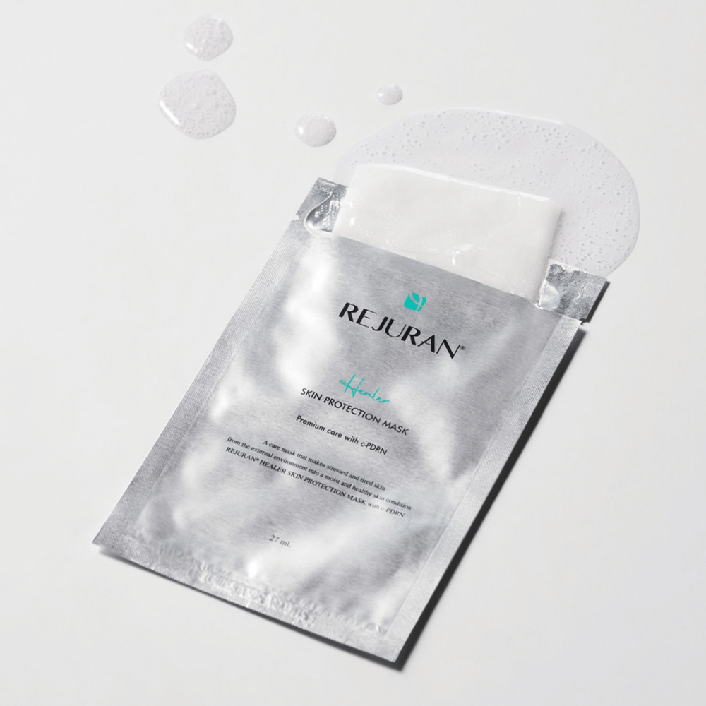 REJURAN Skin Protection Mask med c-PDRN – fuktighetsgivende Sheet mask med pleiende serum for tørr og stresset hud.
