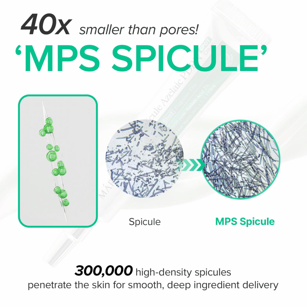 Mary&May Spicule Azelaic PDRN Spot Cream – MPS-spikler for effektiv påføring av aktive ingredienser