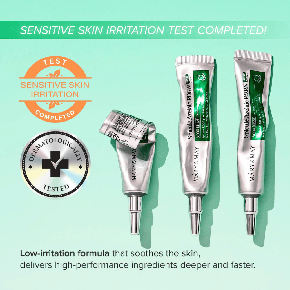 Mary&May Spicule Azelaic PDRN Spot Cream – dermatologisk testet punktkrem for sensitiv hud