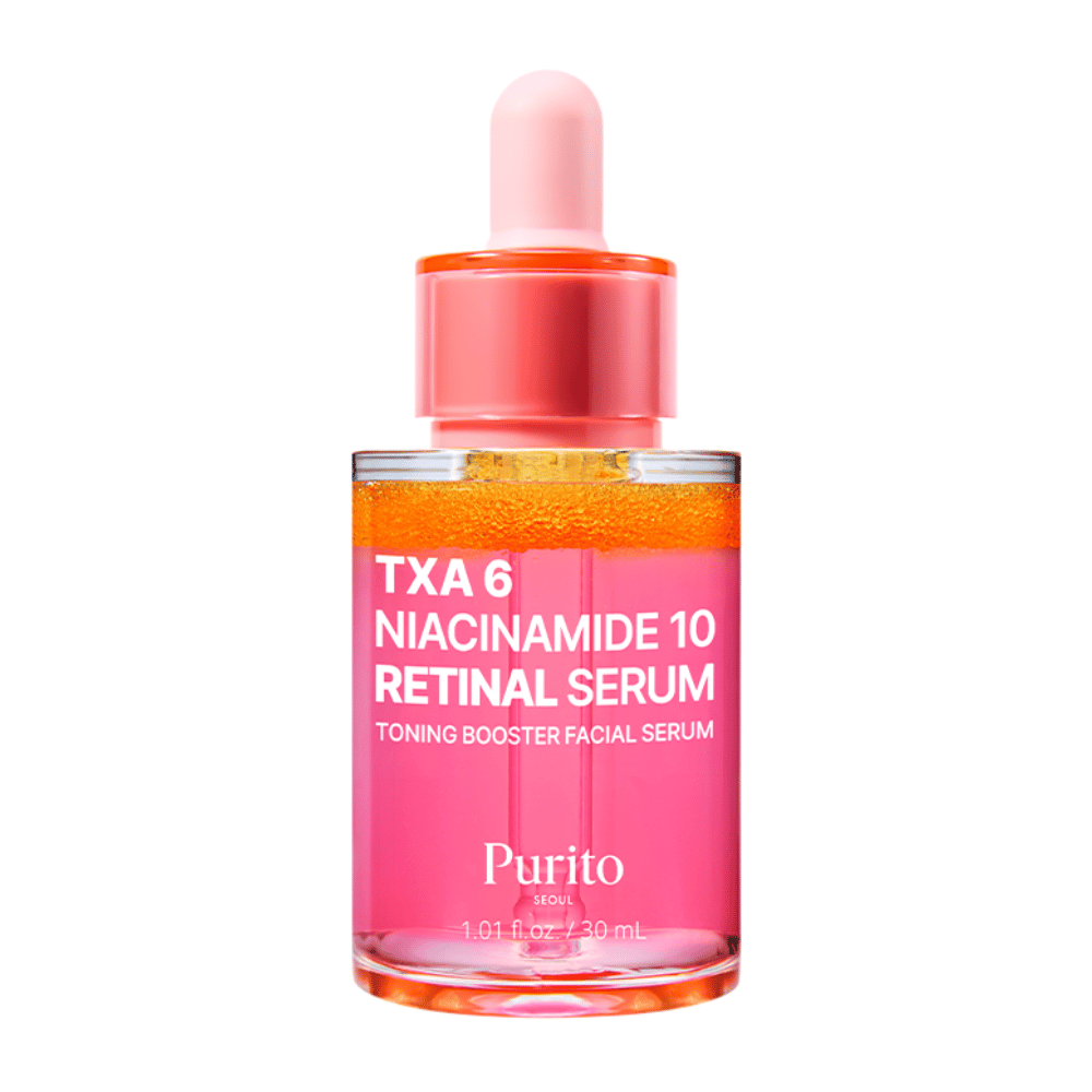 Produktbilde på Purito TXA 6 Niacinamide 10 Retinal Serum 30 ml. Toning booster-serum som forbedrer hudens struktur og glød.