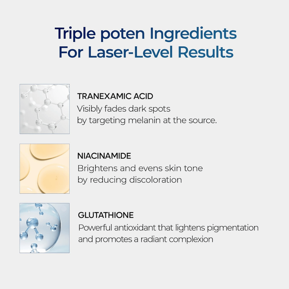 Dr.Melaxin TX Cream med traneksamsyre, niacinamid og glutathione som reduserer pigmentflekker og jevner ut hudtonen for en klarere hud