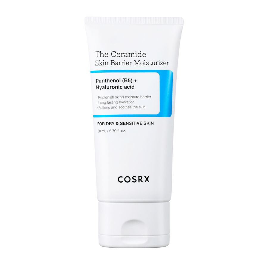 COSRX The Ceramide Skin Barrier Moisturizer produktbilde – koreansk ansiktskrem for tørr og sensitiv hud med ceramider, B5 og hyaluronsyre.