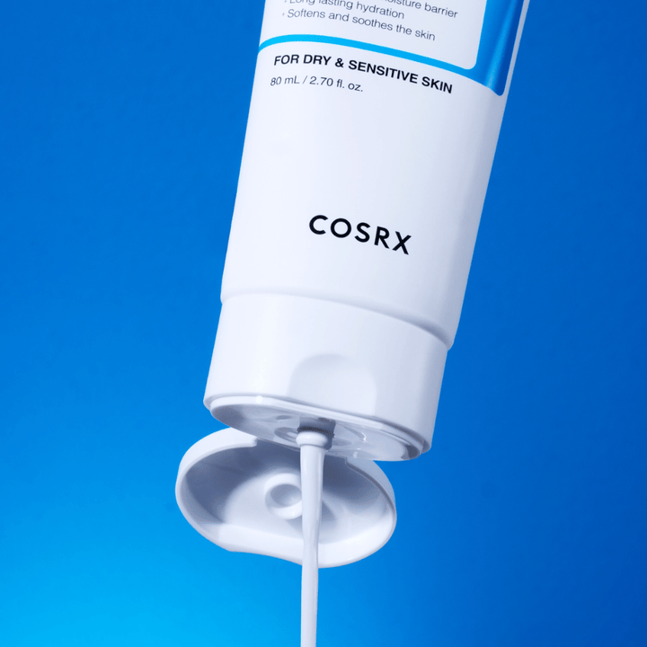 COSRX The Ceramide Skin Barrier Moisturizer med kremtekstur – barrierestyrkende ansiktskrem som gir langvarig fuktighet og beroliger sensitiv hud.