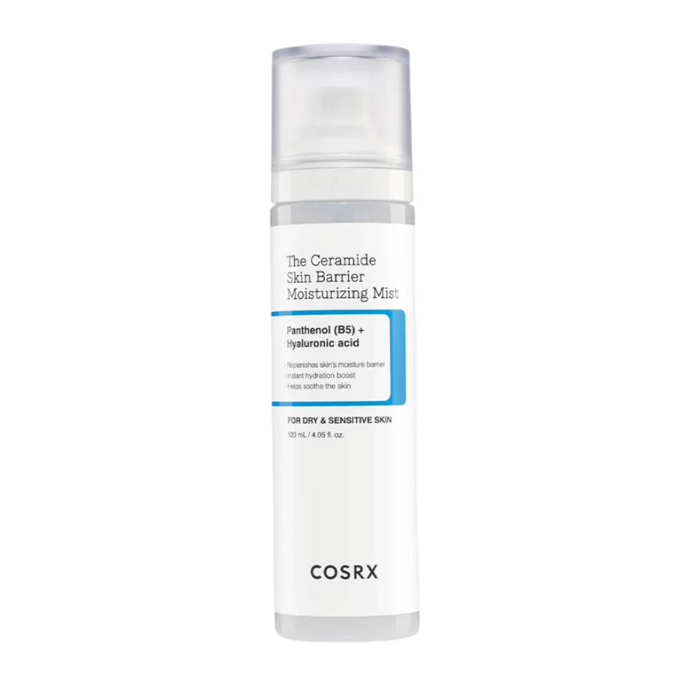Produktbilde av COSRX Ceramide Skin Barrier Moisturizing Mist – fuktgivende spray med panthenol og hyaluronsyre.