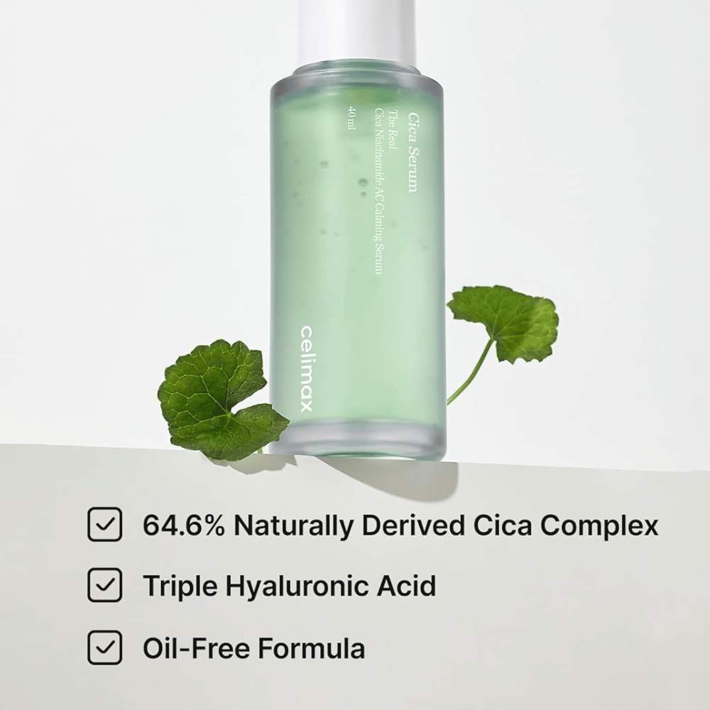 Celimax The Real Cica Niacinamide AC Calming Serum med Cica Complex og oljefri formel