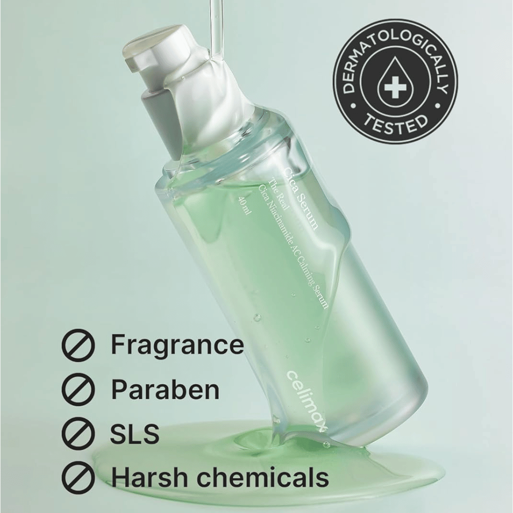 Celimax The Real Cica Niacinamide AC Calming Serum dermatologisk testet og parfymefri