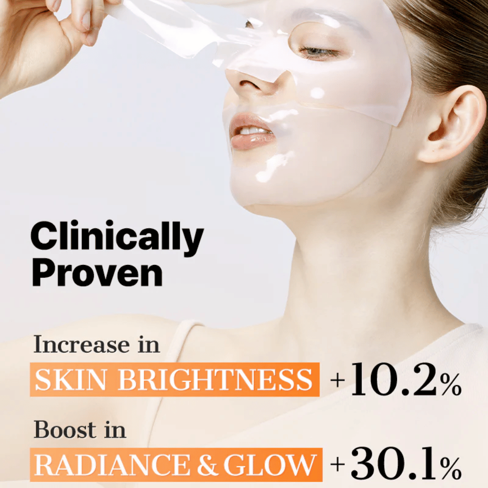 Klinisk testet COSRX Alpha-Arbutin Hydrogel Mask – glødgivende Sheet mask som forbedrer hudens klarhet, glød og jevnhet ved regelmessig bruk.