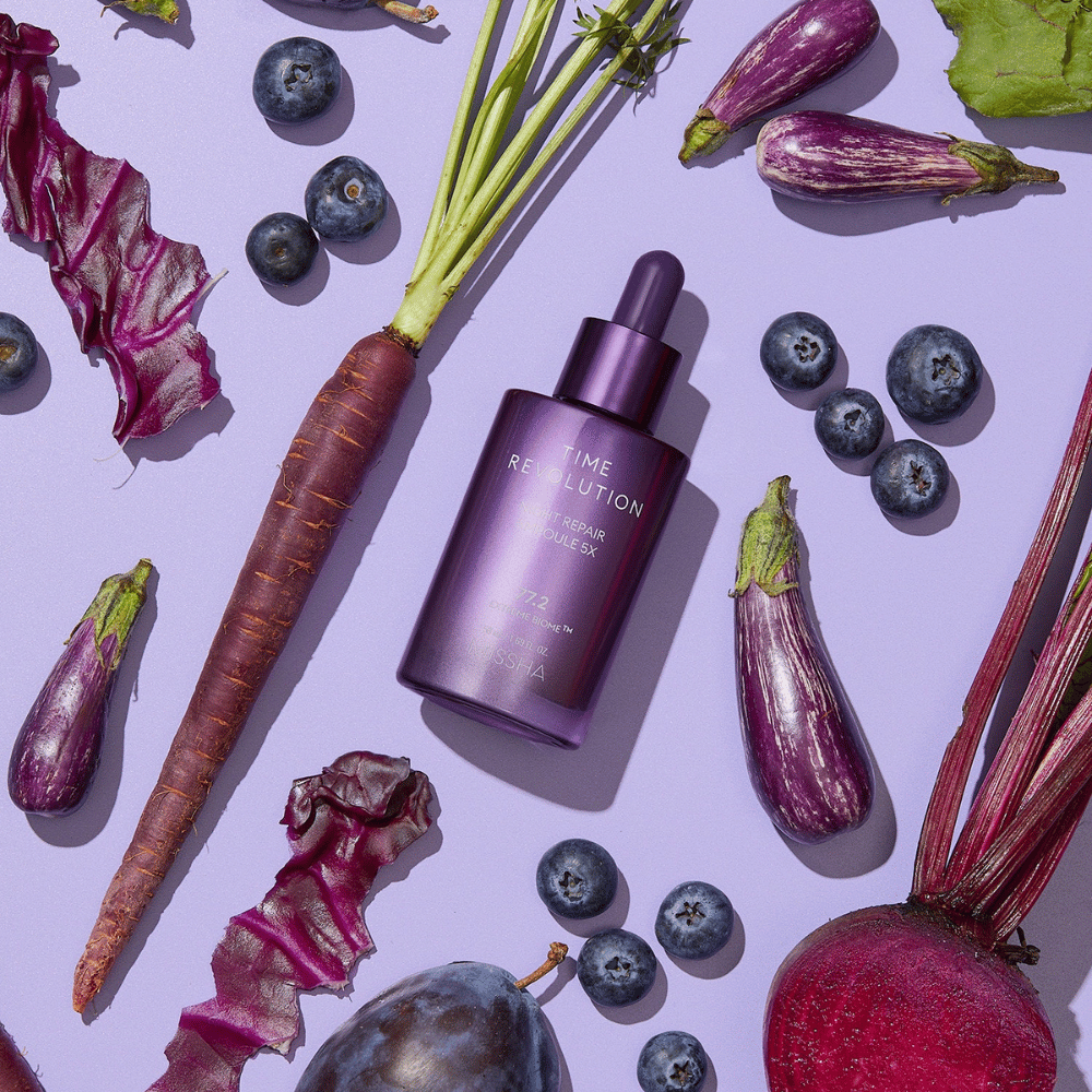 3. MISSHA Time Revolution Night Repair Ampoule 5X – koreansk hudpleie med fermenterte ingredienser og Extreme Biome Complex