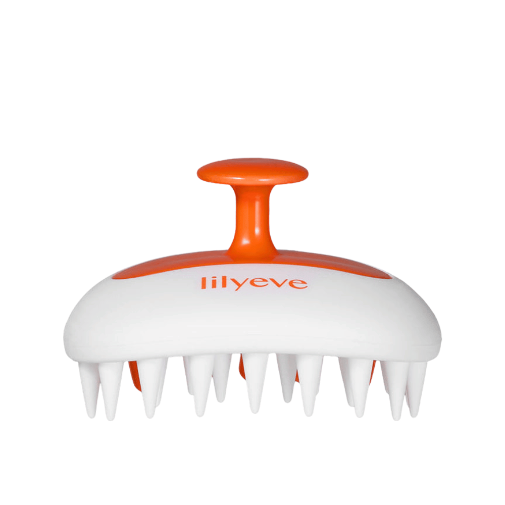 LILYEVE Two-Way Gua Sha Brush hodebunnsbørste i silikon for rengjøring, massasje og avslapning