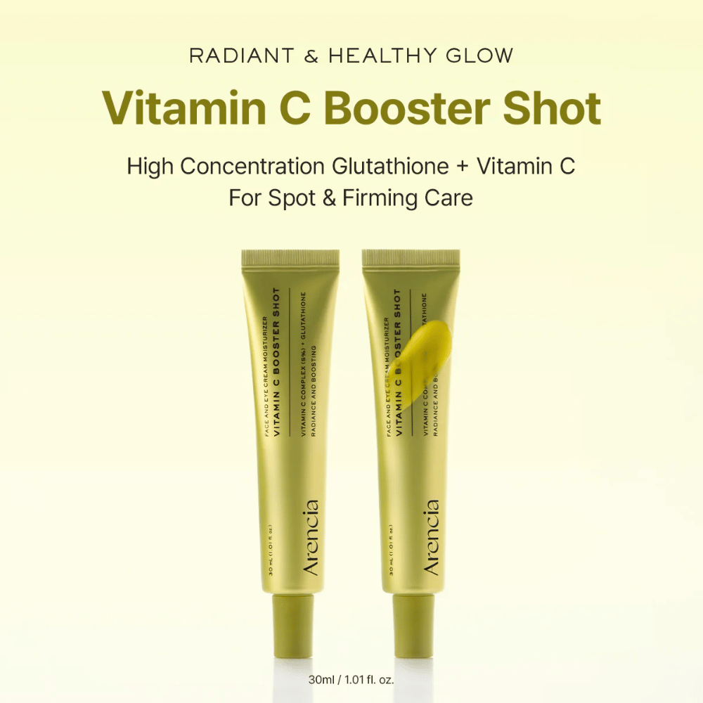Arencia Vitamin C Booster Shot radiant glow – vitamin C-serum med glutathione som gir glød, jevnere hudtone og fastere hud