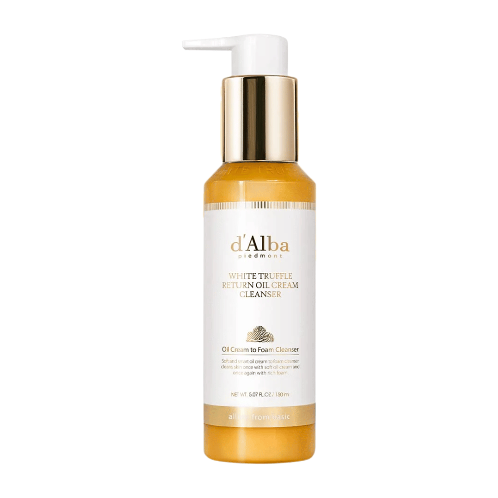 d'Alba White Truffle Return Oil Cream Cleanser er en næringsrik og fuktighetsgivende rensekrem med hvit trøftelekstrakt. Den innovative formelen forvandles fra krem til skum, noe som gir en dyptgående rens samtidig som den opprettholder hudens naturlige fuktbalanse.