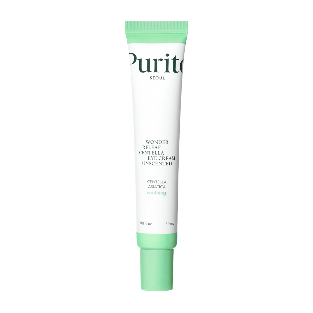 Purito Wonder Releaf Centella Eye Cream Unscented er en mild øyekrem beriket med Centella Asiatica-ekstrakt. Den fukter og beroliger den sensitive huden rundt øynene samtidig som den styrker hudens barriere og minimerer fine linjer. Perfekt for sensitiv hud.