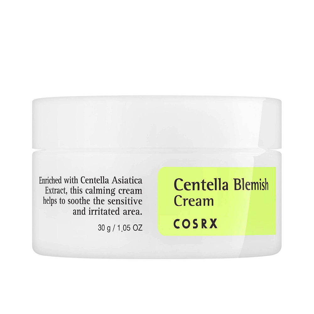 COSRX Centella Blemish Cream 30ml, perfekt for akneutsatt hud.