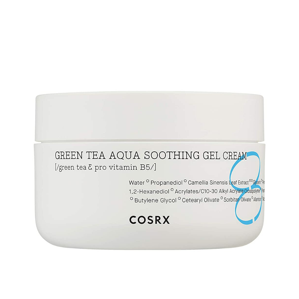 COSRX Green Tea Aqua Soothing Gel Cream 50ml som fukter og beroliger huden.