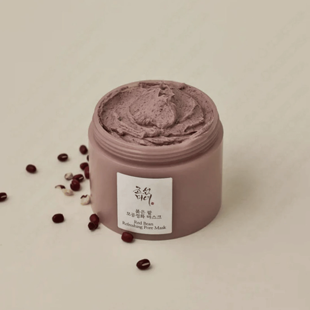 En boks Red Bean Refreshing Pore Mask 140ml fra Beauty of Joseon med hudorm.