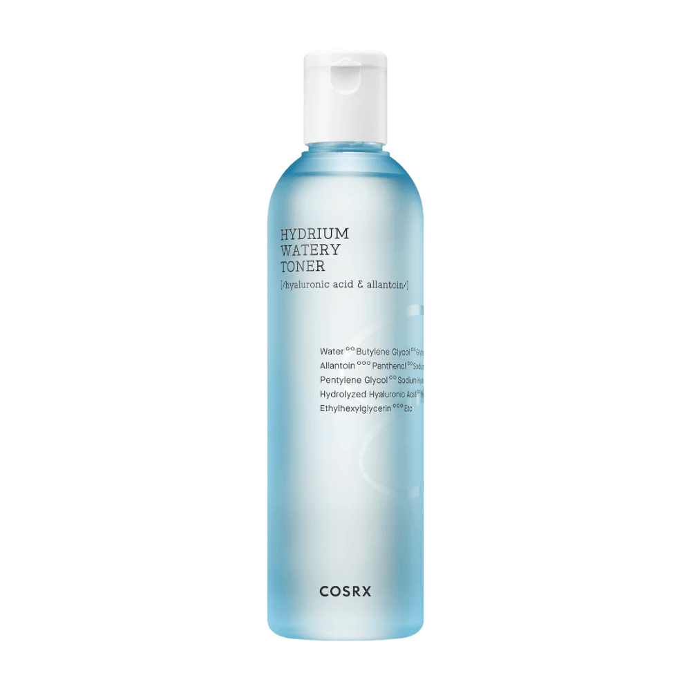 COSRX Hydrium Watery Toner 150ml med hyaluronsyre for fuktighetsgivende hudpleie.