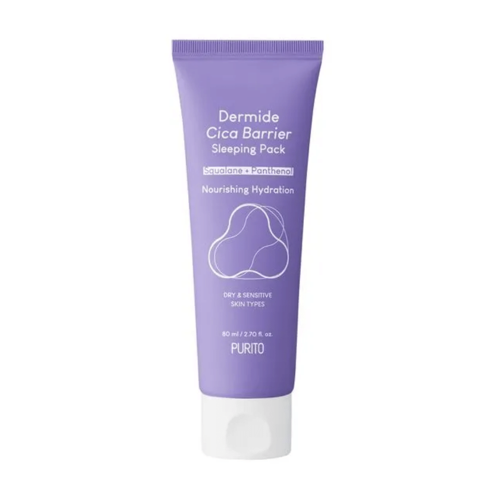 PURITO Dermide Cica Barrier Sleeping Pack 80ml for fuktet sensitiv hud.