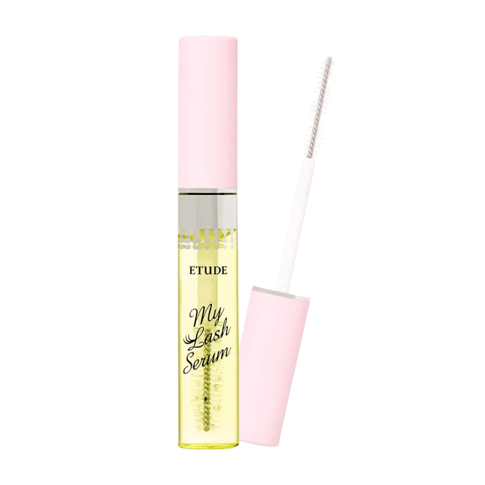 En flaske ETUDE's My Lash Serum 9g med rosa lokk.