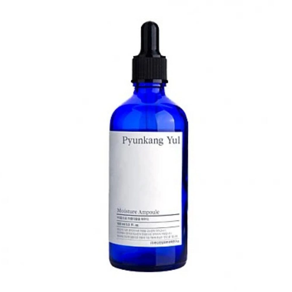En flaske Pyunkang Yul Moisture Ampoule 100ml for sensitiv hud.