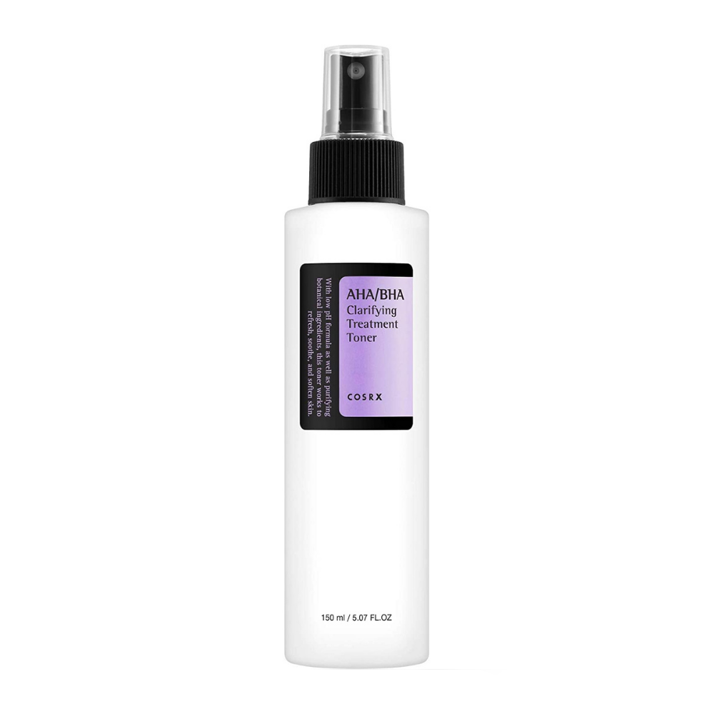 COSRX AHA/BHA Clarifying Treatment Toner 150ml eksfolierer og behandler hudormer effektivt.