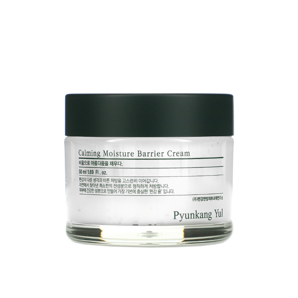 En beholder med Pyunkang Yul Calming Moisture Barrier Cream 50ml på hvit bakgrunn.